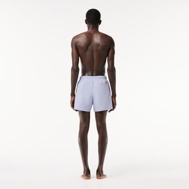  Erkek Baskılı Mavi Mayo Şort