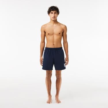  Erkek Baskılı Lacivert Mayo Şort