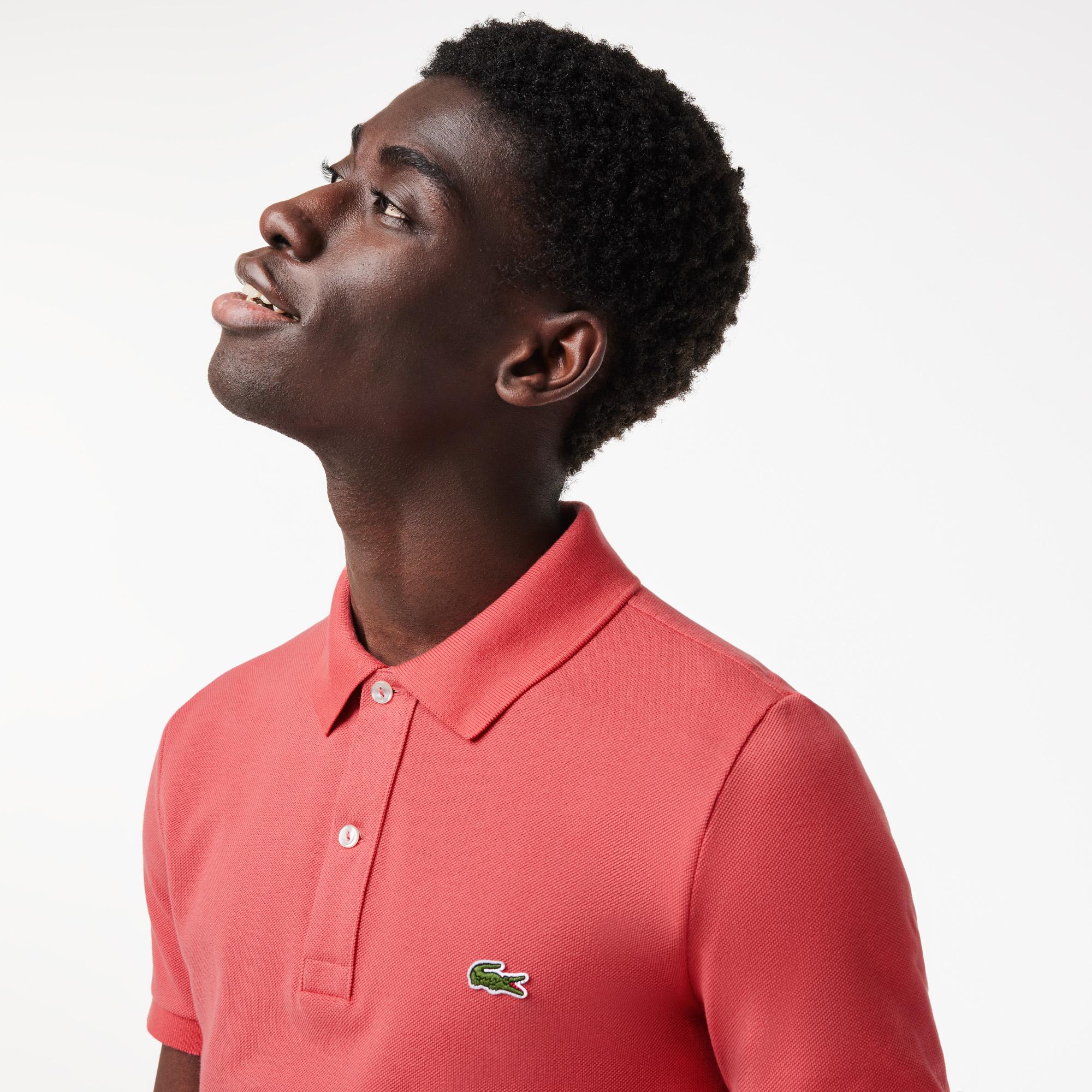 L.12.12 Erkek Slim Fit Kırmızı Polo