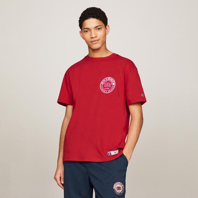  Tommy Jeans Tju Archive Games Erkek Kırmızı T-Shirt