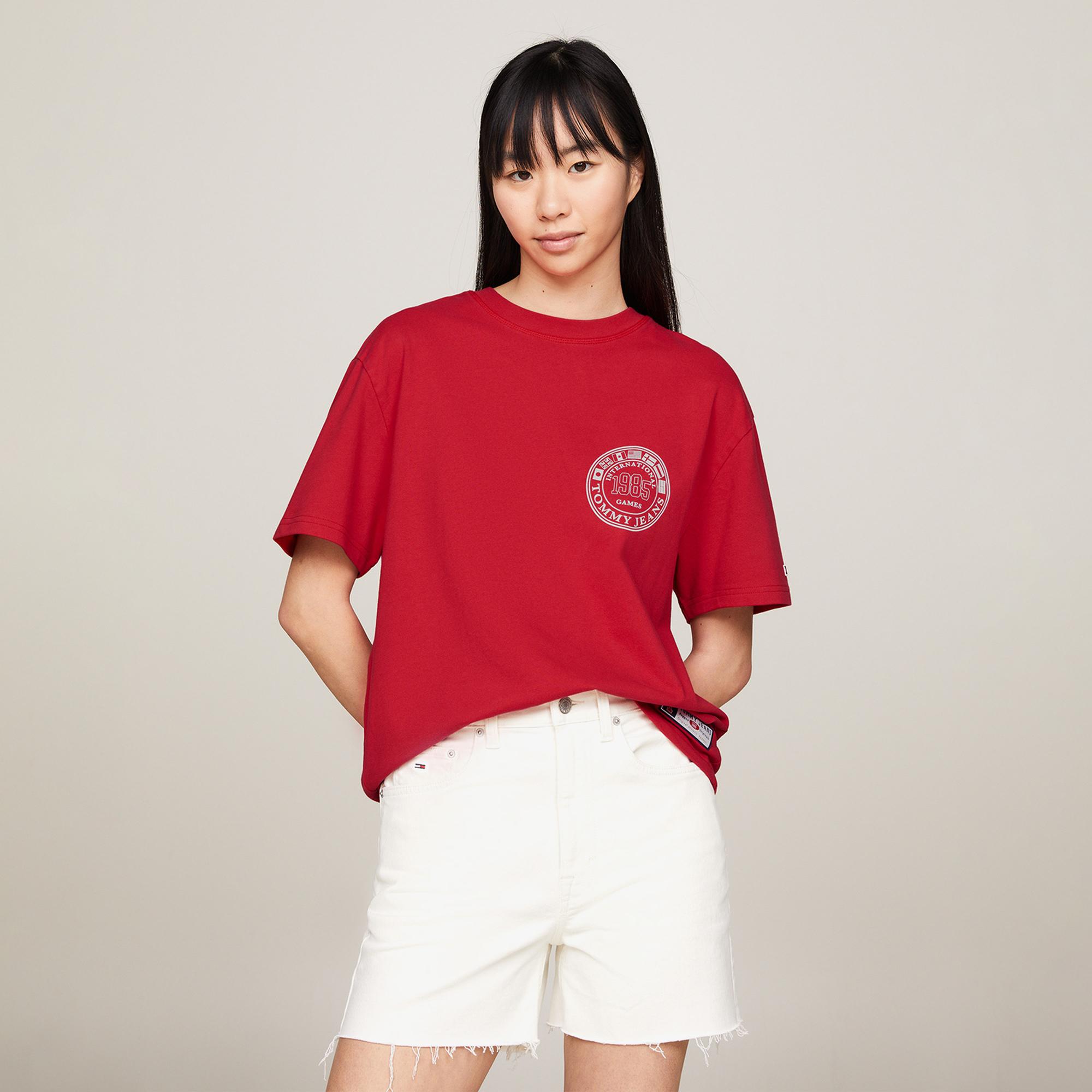 Tommy Jeans Tju Archive Games Erkek Kırmızı T-Shirt