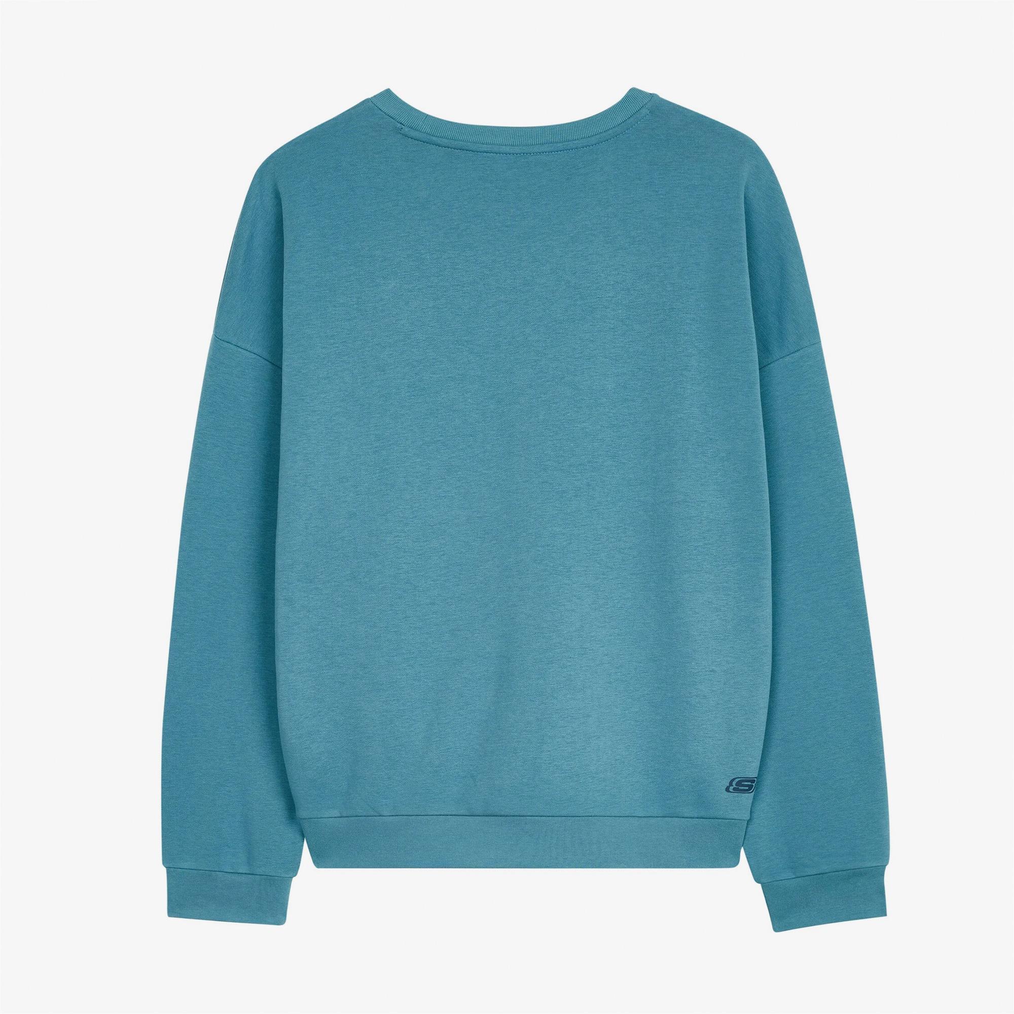 Skechers Essential Crew Neck Erkek Mavi Günlük Sweatshirt