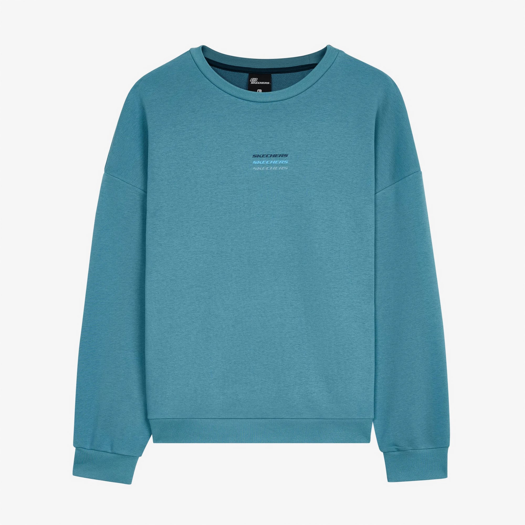  Skechers Essential Crew Neck Erkek Mavi Günlük Sweatshirt