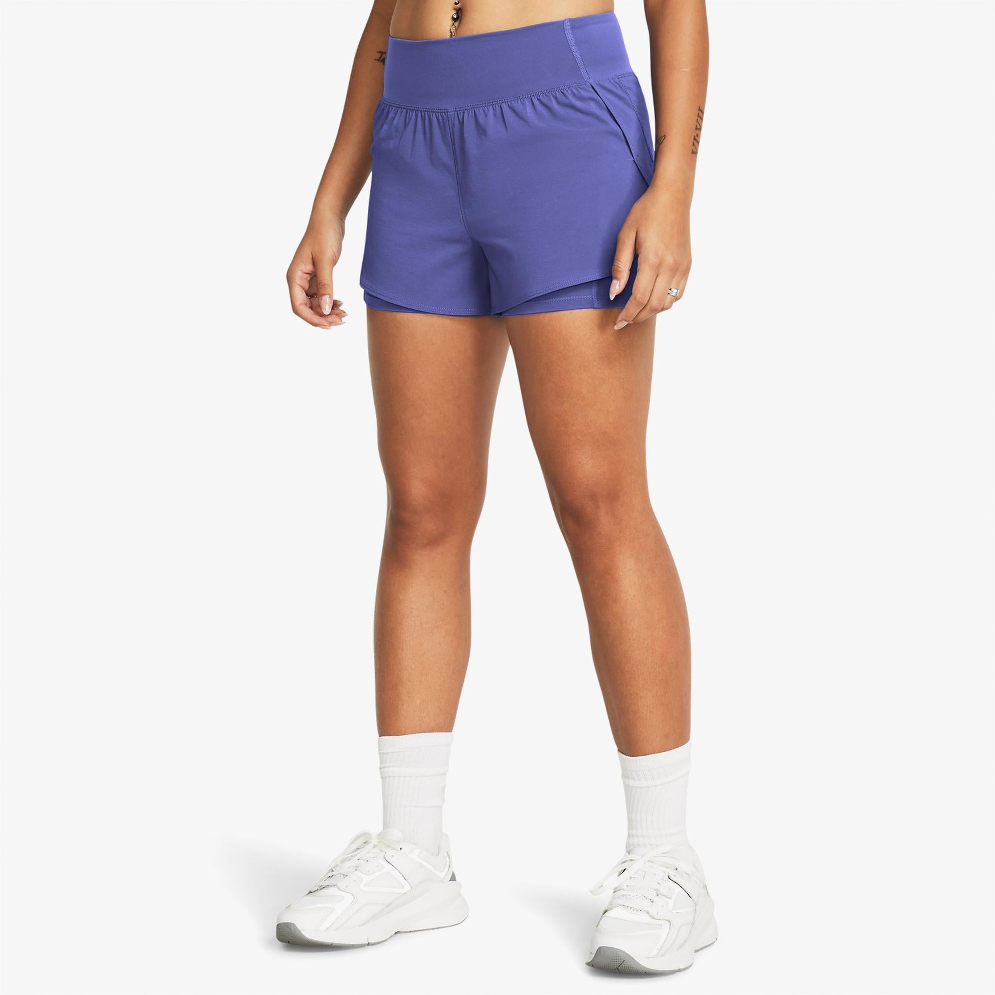 Under Armour Flex Woven 2-in-1 Kadın Mor Şort
