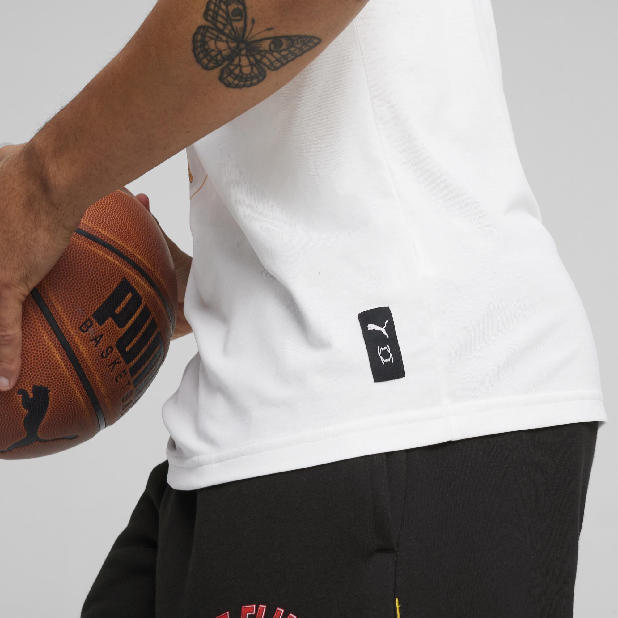 Puma Swished Unisex Beyaz Günlük T-Shirt