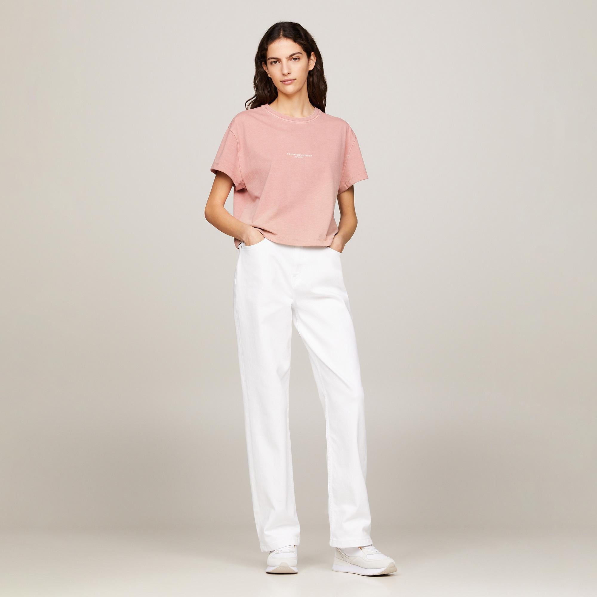 Tommy Hilfiger Kadın Pembe T-Shirt