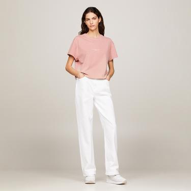  Tommy Hilfiger Kadın Pembe T-Shirt