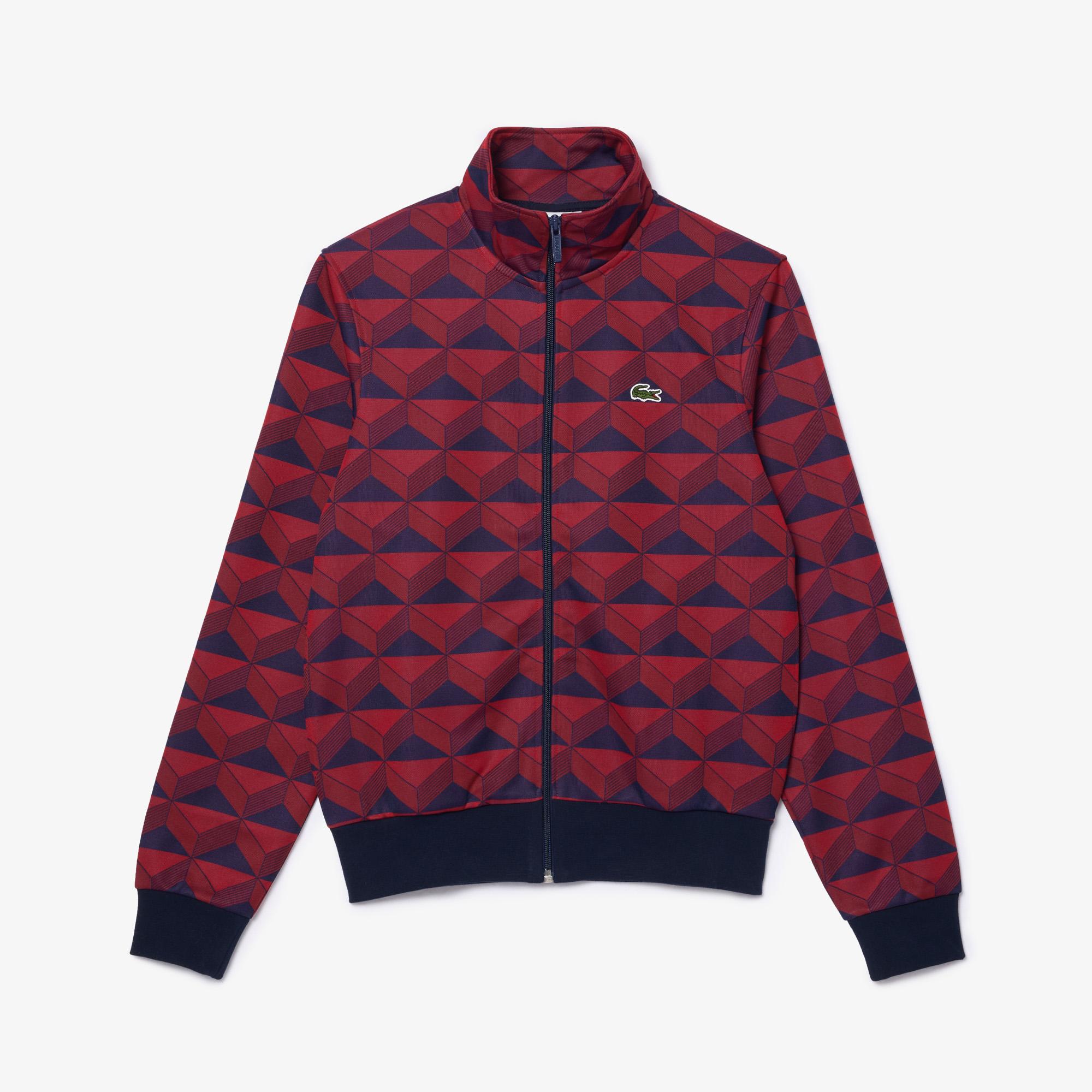 Unisex Regular Fit Fermuarlı Monogram Renkli Sweatshirt