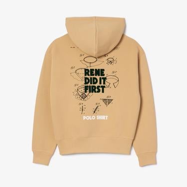  Unisex Relaxed Fit Kapüşonlu Bej Sweatshirt