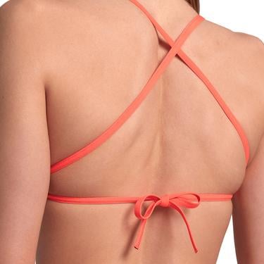  Team Swim Top Tie Back Solid Kadın Pembe Yüzücü Bikini Üstü 004768300