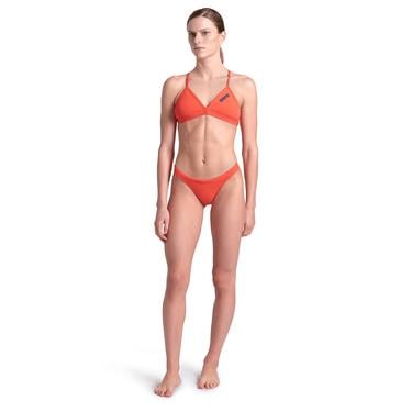  Team Swim Top Tie Back Solid Kadın Pembe Yüzücü Bikini Üstü 004768300