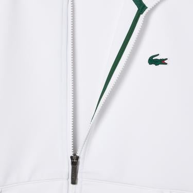  SPORT Erkek Classic Fit Fermuarlı Beyaz Sweatshirt