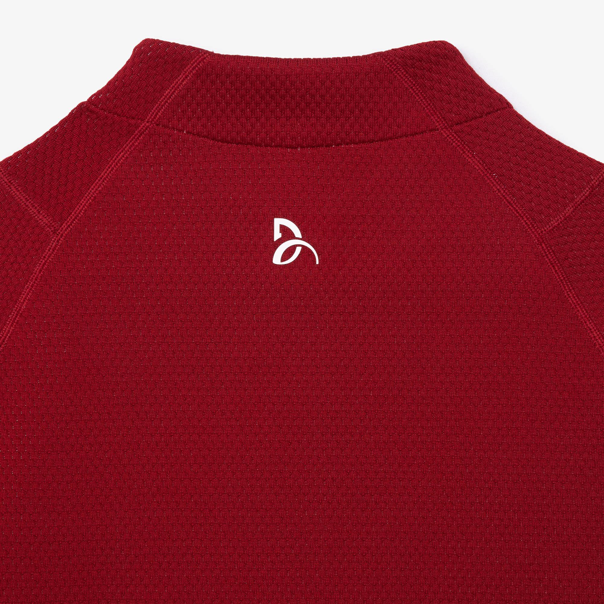 SPORT x Novak Djokovic Erkek Bisiklet Yaka Renk Bloklu Kırmızı Sweatshirt