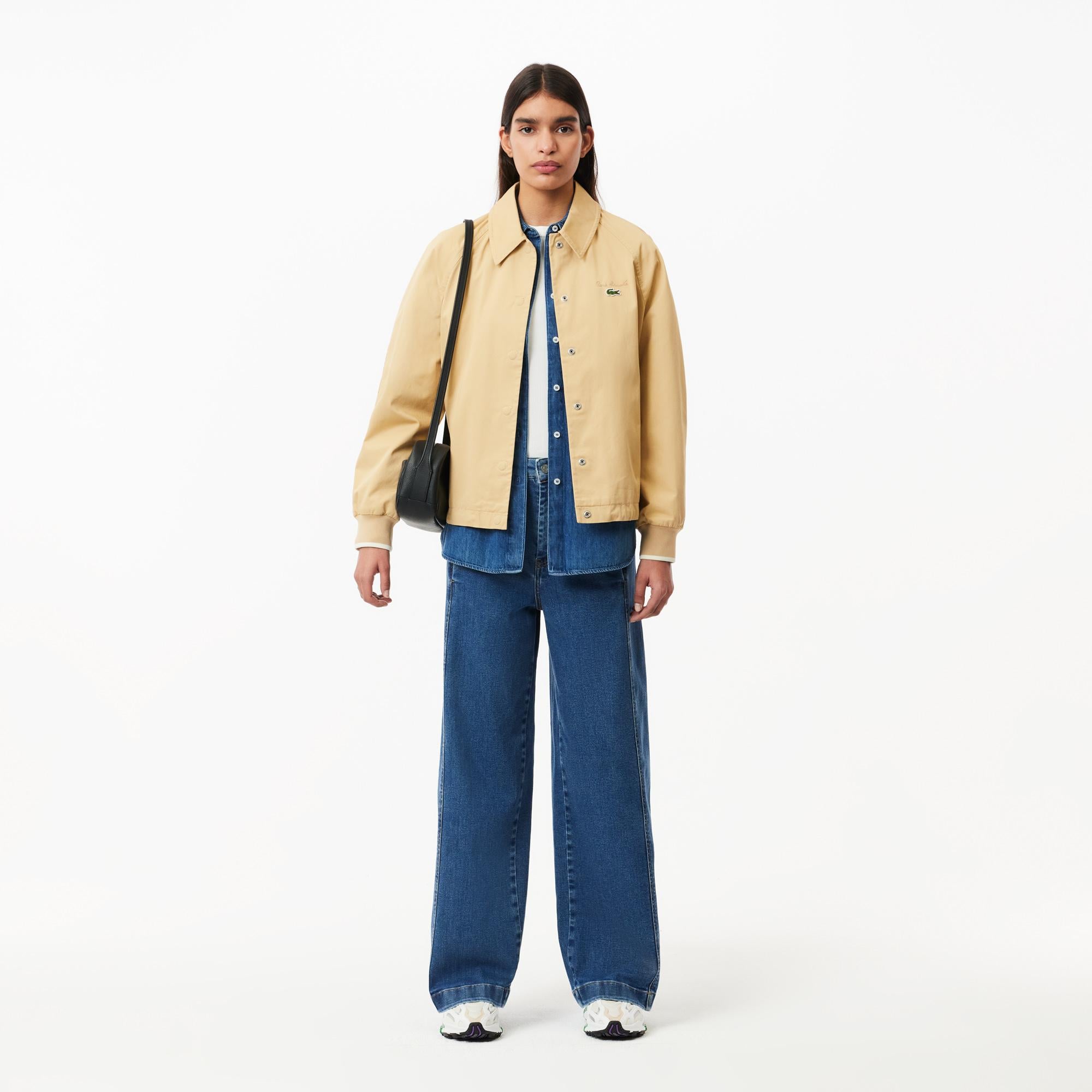 Lacoste City Court Kadın Deri Siyah Omuz Çantası