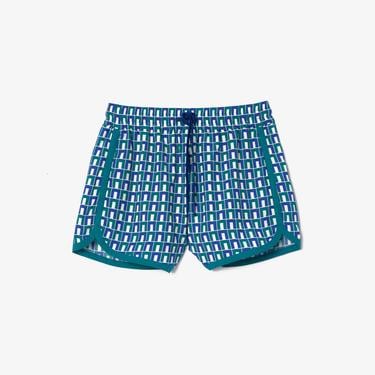  Kadın Baskılı Mavi Şort