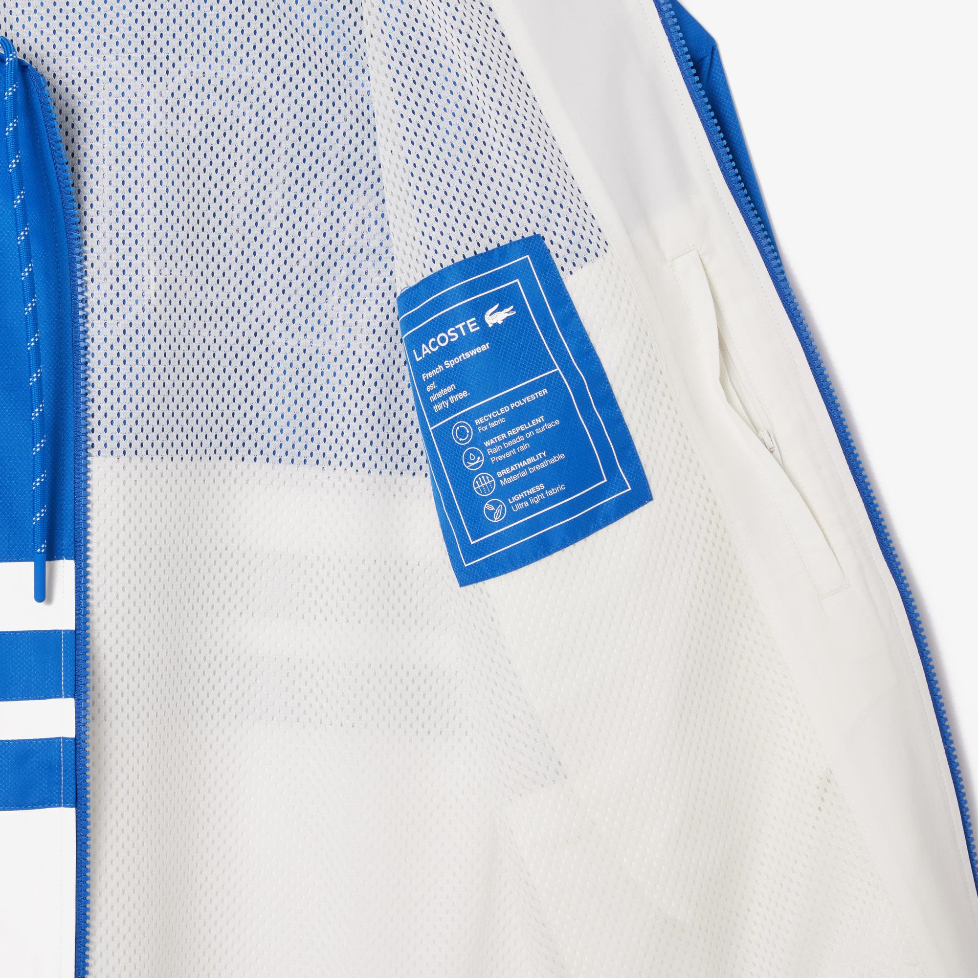 Erkek Kapüşonlu Mavi Mont