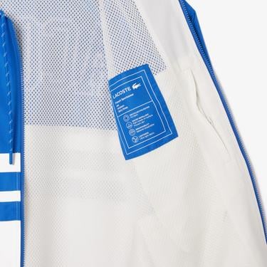  Erkek Kapüşonlu Mavi Mont