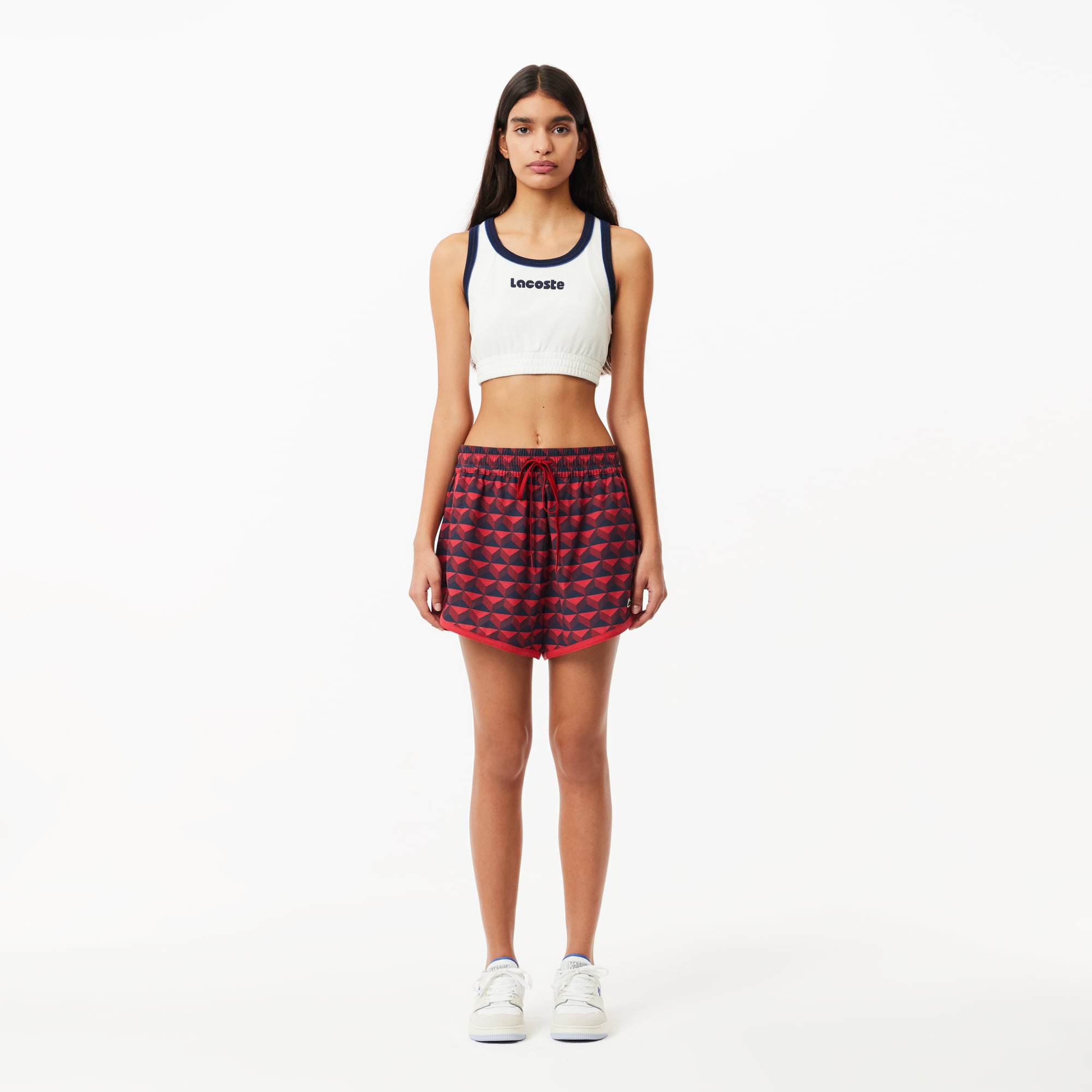  Kadın Baskılı Kırmızı Şort