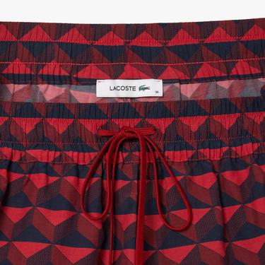  Kadın Baskılı Kırmızı Şort