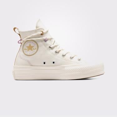  Converse Chuck Taylor All Star Lift Kadın Bej Platform Sneaker