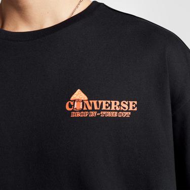  Converse Mushroom Cottage Loose Fit Erkek Siyah T-Shirt