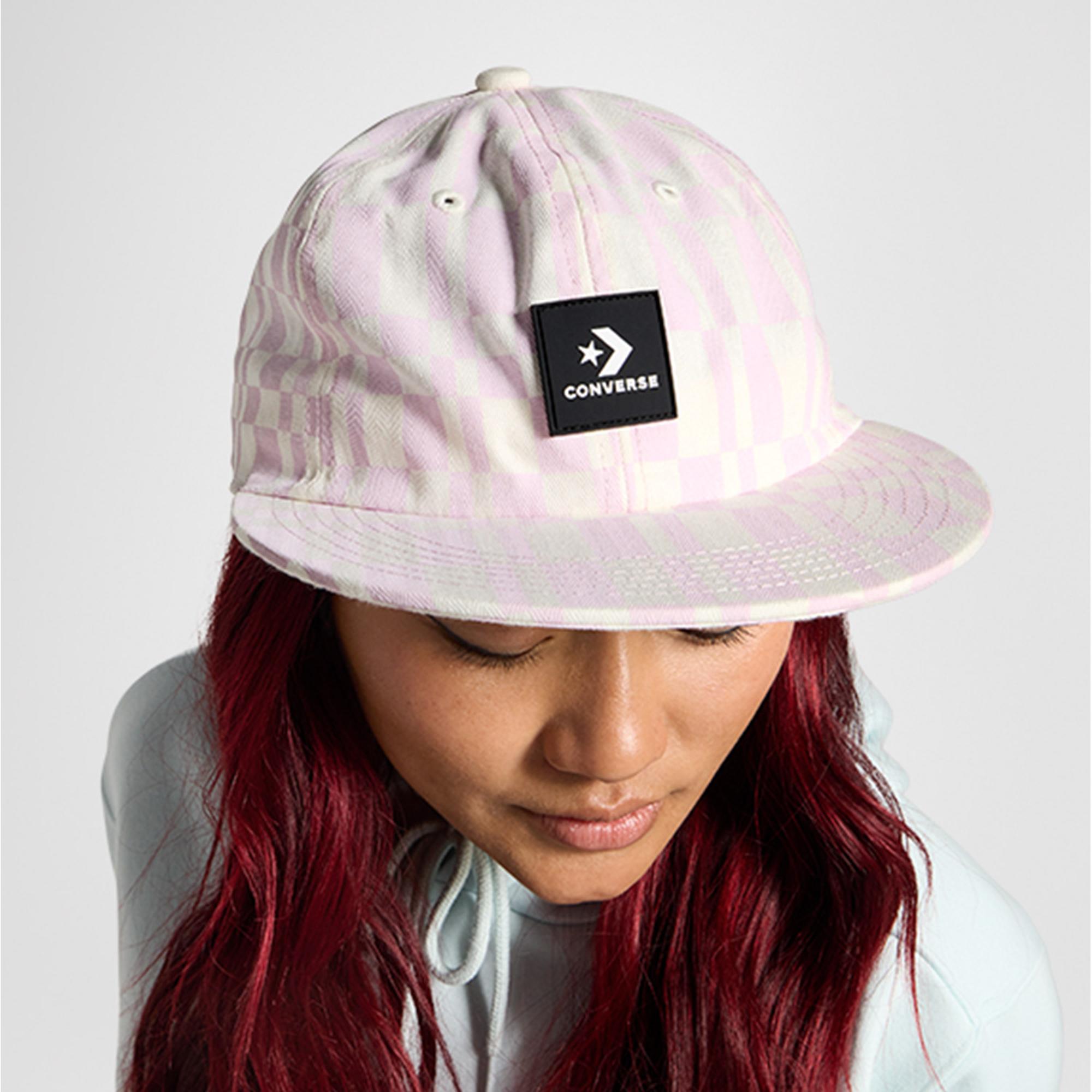 Converse Star Chevron Unisex Kare Desenli Lila Şapka