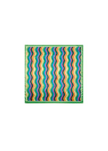  Mango Kadın Çizgili Fular Yeşil