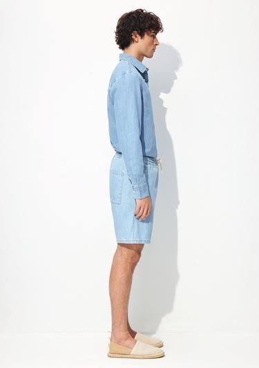  Mavi Dayton Akdeniz Buz Mavi Jean Şort 0410093-86945
