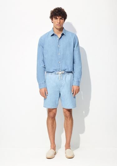  Mavi Dayton Akdeniz Buz Mavi Jean Şort 0410093-86945