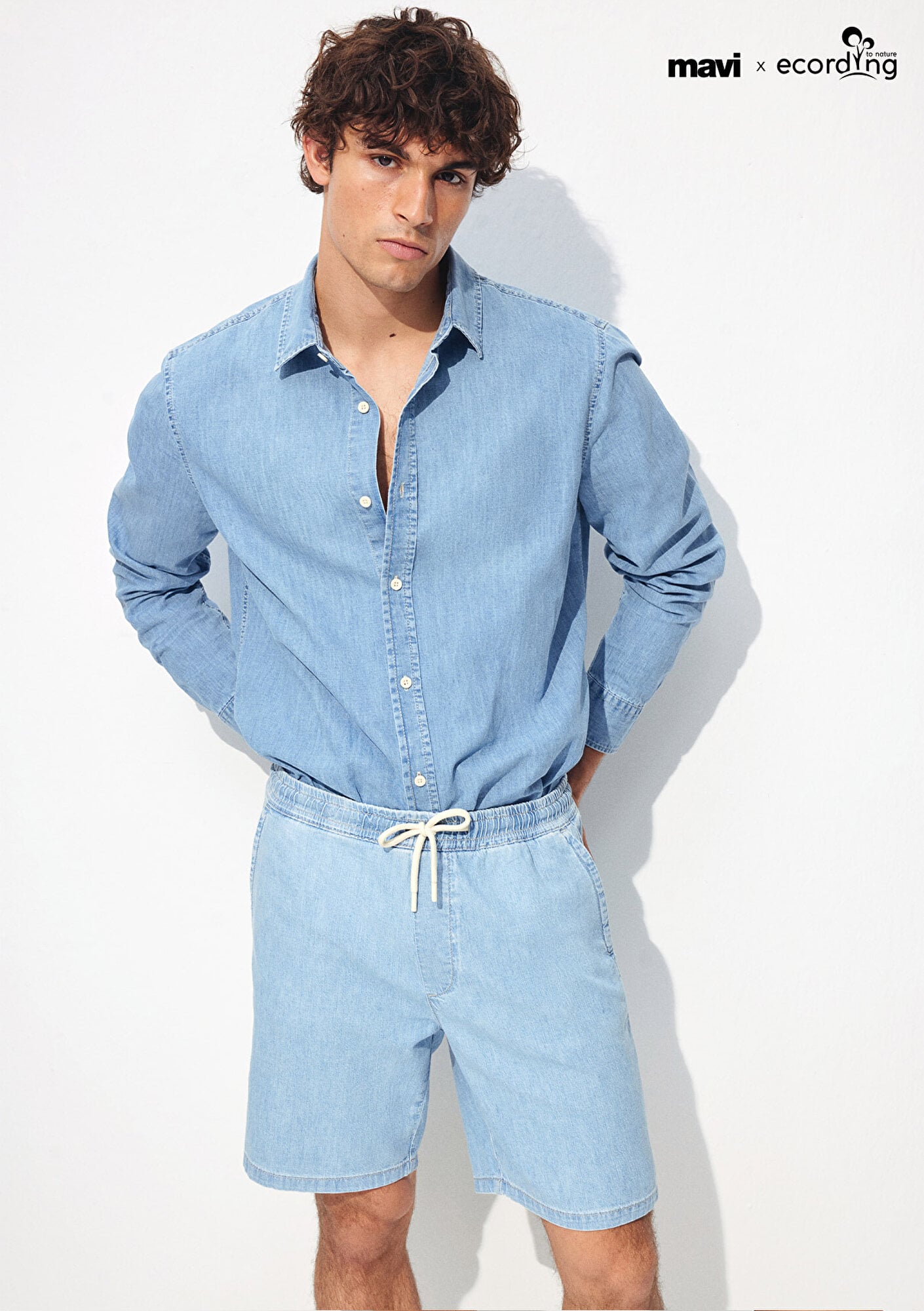  Mavi Dayton Akdeniz Buz Mavi Jean Şort 0410093-86945