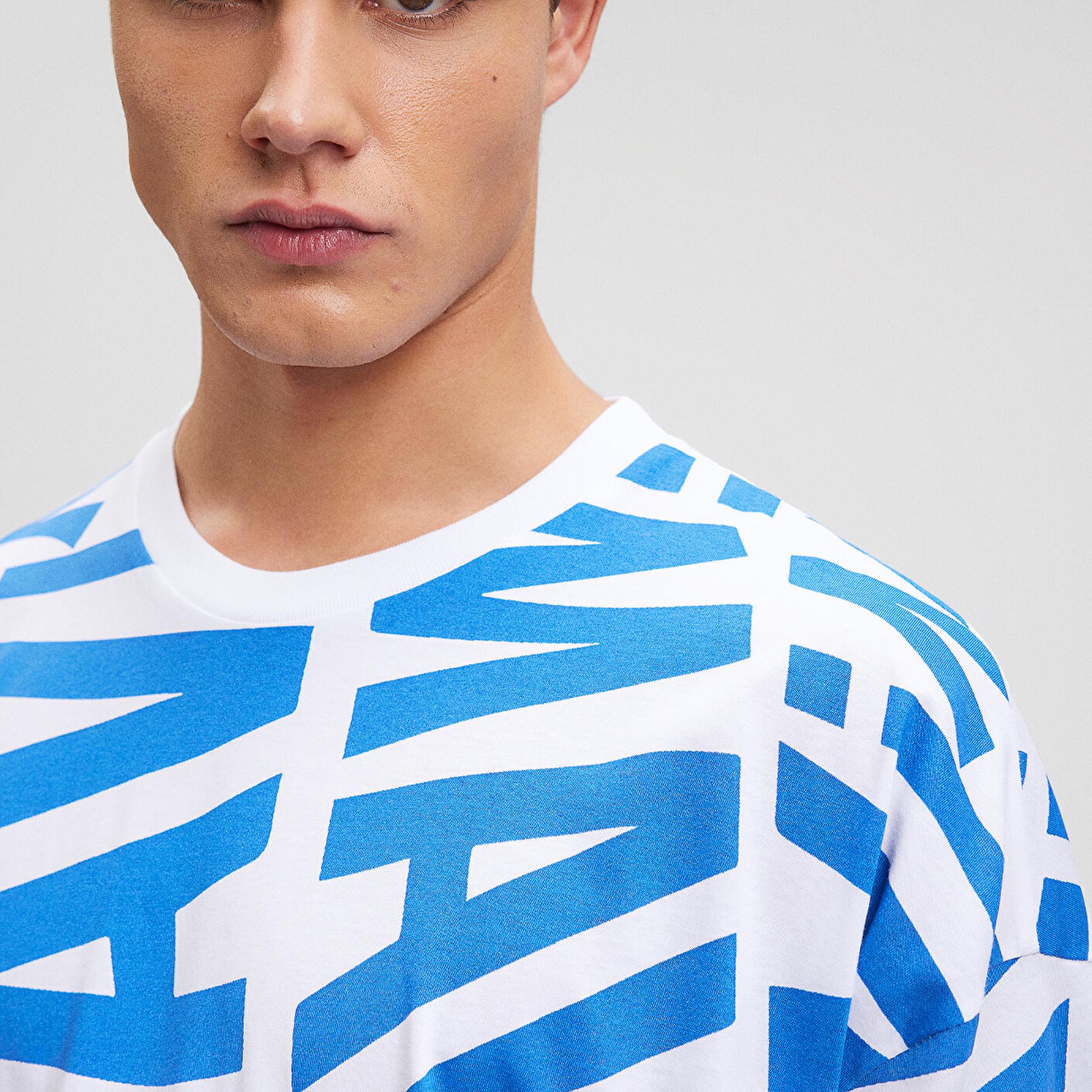 Mavi Mavi Logo Baskılı Mavi Tişört Oversize / Geniş Kesim 0610629-81347