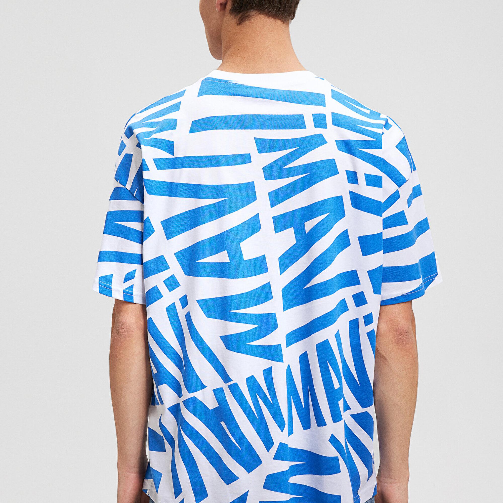 Mavi Mavi Logo Baskılı Mavi Tişört Oversize / Geniş Kesim 0610629-81347