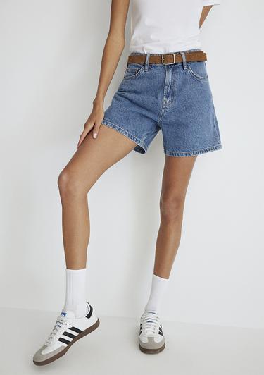  Mavi Verna 90lar İndigo Mavisi Jean Şort 1410059-87081