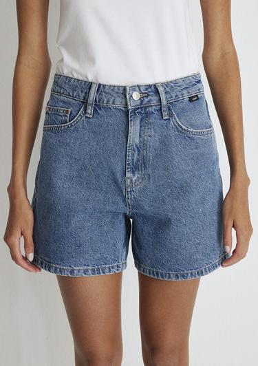  Mavi Verna 90lar İndigo Mavisi Jean Şort 1410059-87081