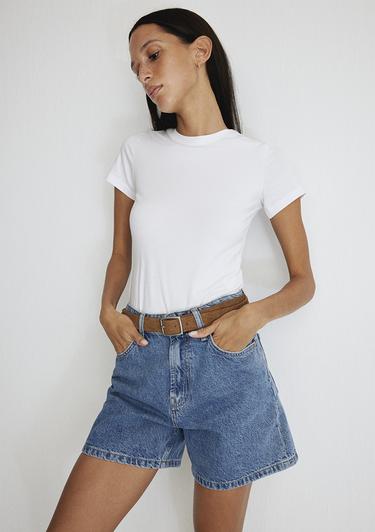  Mavi Verna 90lar İndigo Mavisi Jean Şort 1410059-87081