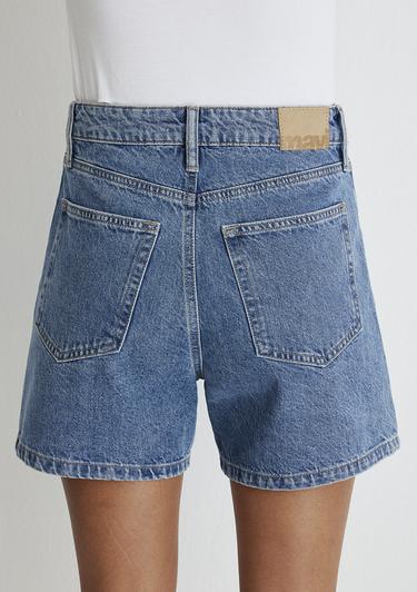  Mavi Verna 90lar İndigo Mavisi Jean Şort 1410059-87081