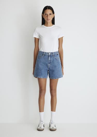  Mavi Verna 90lar İndigo Mavisi Jean Şort 1410059-87081