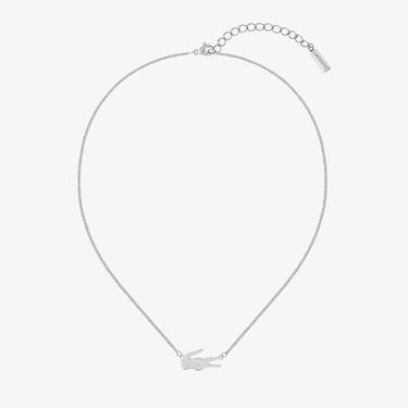  Lacoste Crocodile Kadın Gri Kolye