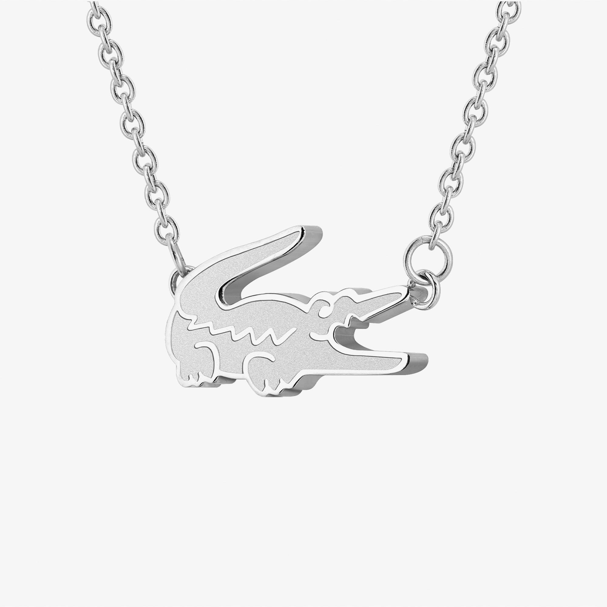Lacoste Crocodile Kadın Gri Kolye