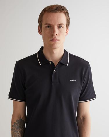  GANT Erkek Siyah Regular Fit Polo