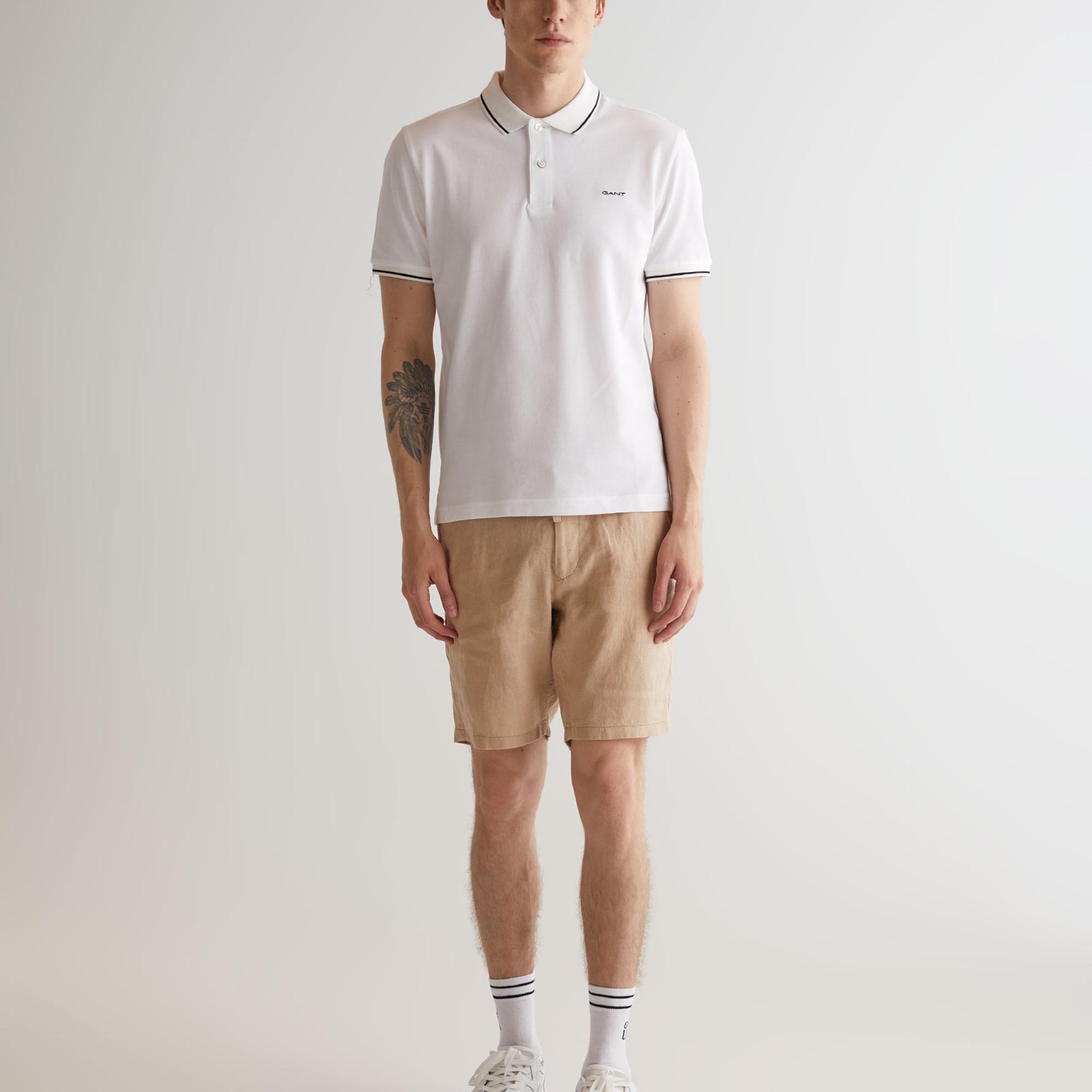 GANT Erkek Beyaz Regular Fit Polo
