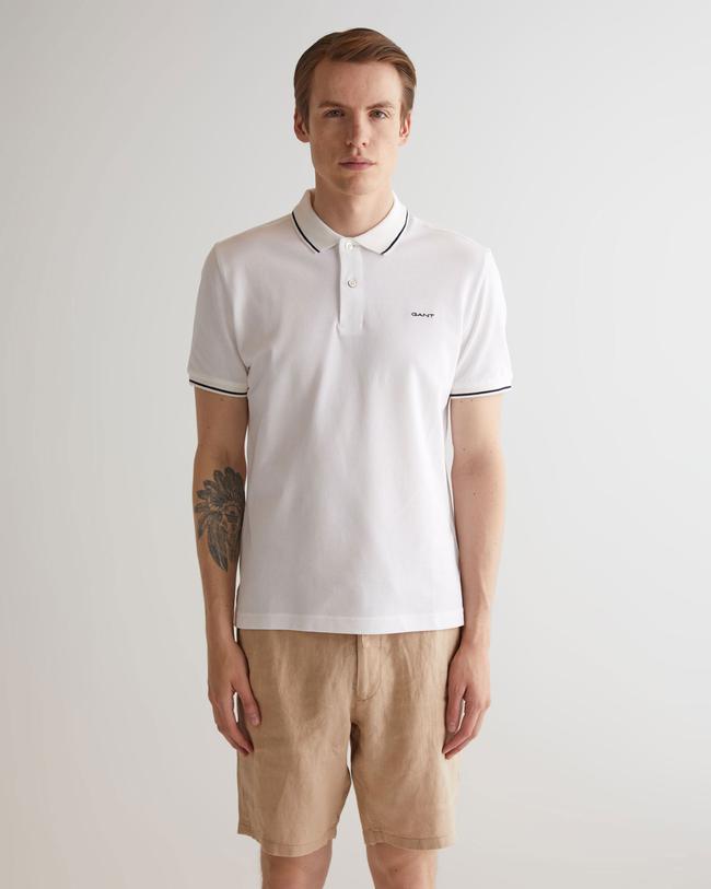 GANT Erkek Beyaz Regular Fit Polo