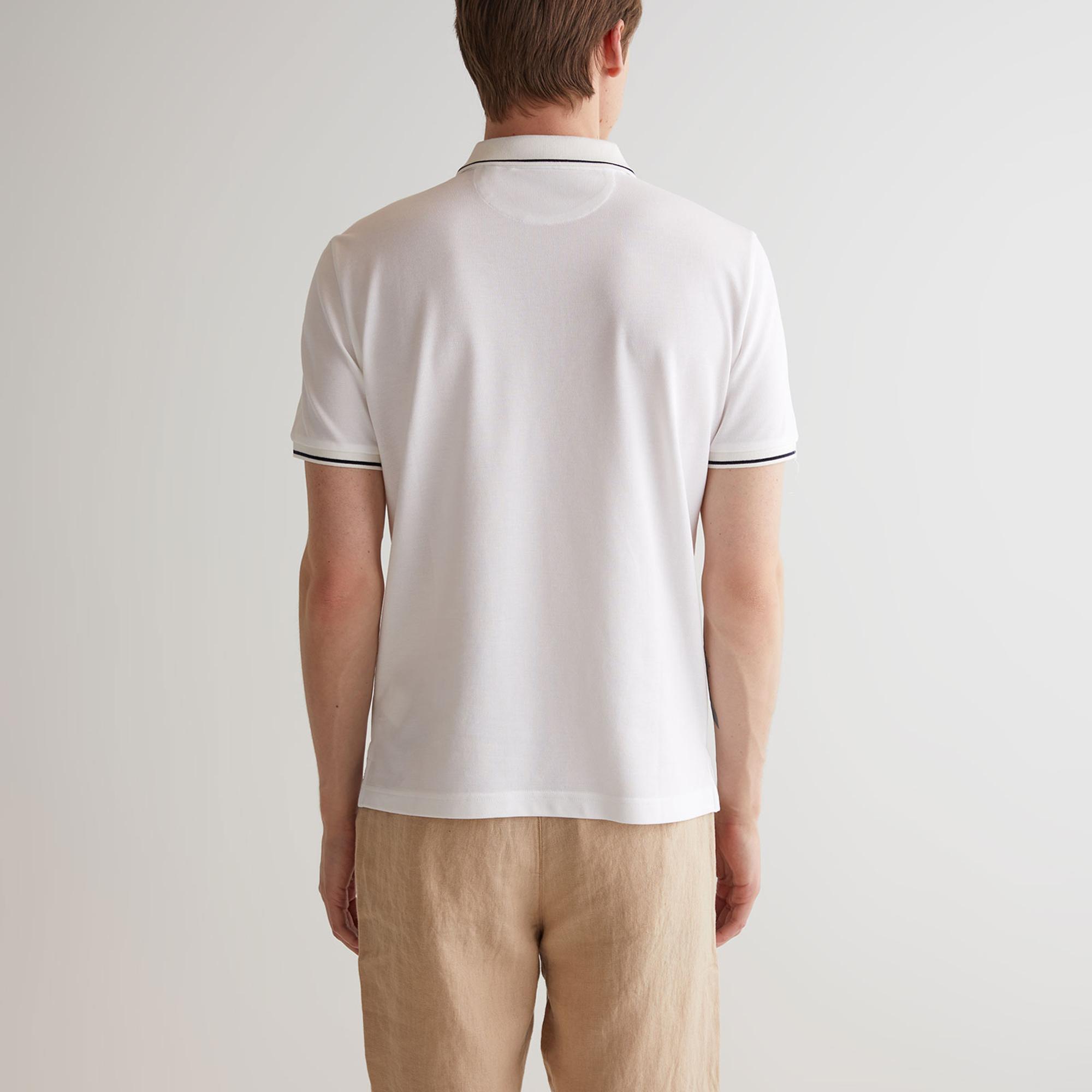 GANT Erkek Beyaz Regular Fit Polo