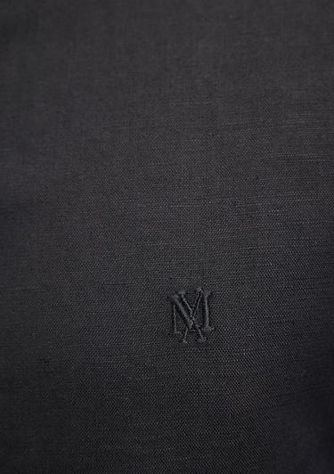  Mavi Keten Karışımlı Siyah Gömlek Regular Fit / Normal Kesim 0210781-900