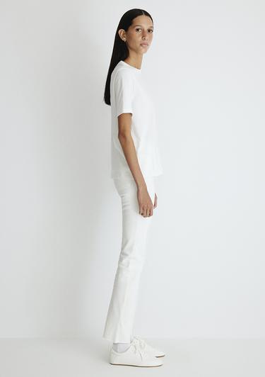  Mavi Bisiklet Yaka Beyaz Basic Tişört Regular Fit / Normal Kesim 1612699-620