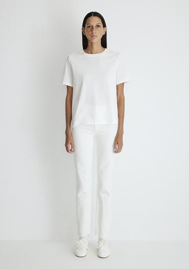  Mavi Bisiklet Yaka Beyaz Basic Tişört Regular Fit / Normal Kesim 1612699-620