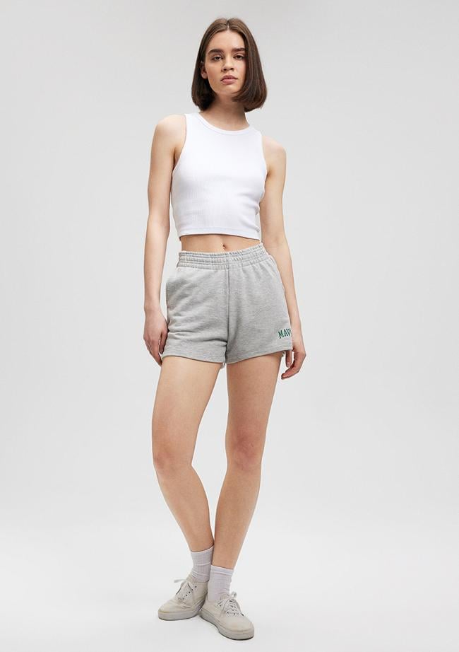  Mavi Mavi Logo Baskılı Gri Şort 1410155-82816
