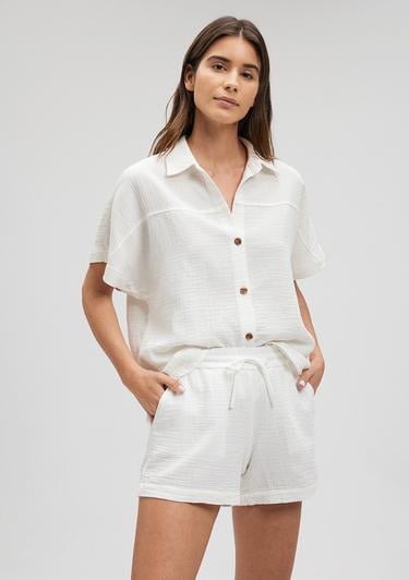  Mavi Beyaz Gömlek Loose Fit / Bol Rahat Kesim 1210758-70057