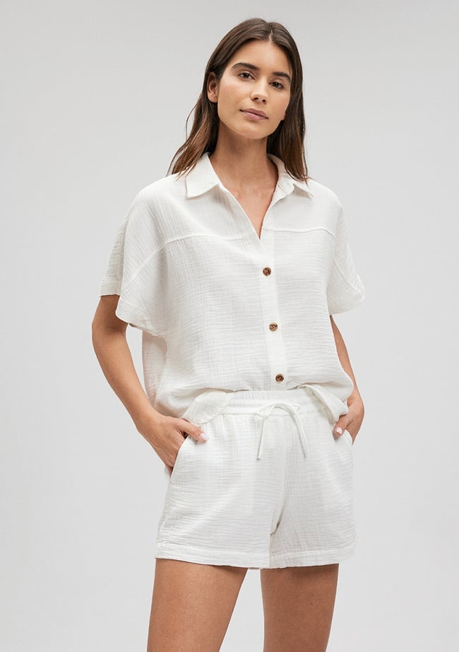  Mavi Beyaz Gömlek Loose Fit / Bol Rahat Kesim 1210758-70057