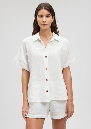  Mavi Beyaz Gömlek Loose Fit / Bol Rahat Kesim 1210758-70057